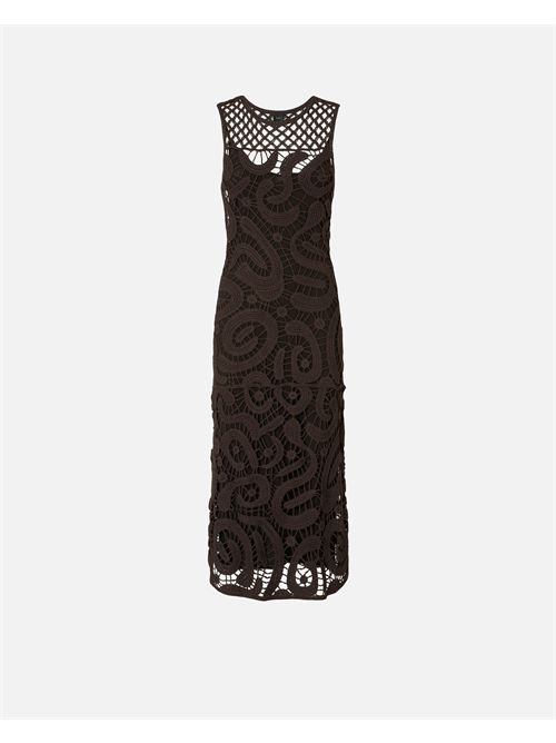 Abito midi senza maniche in crochet geometrico PINKO | 106361A354/M05